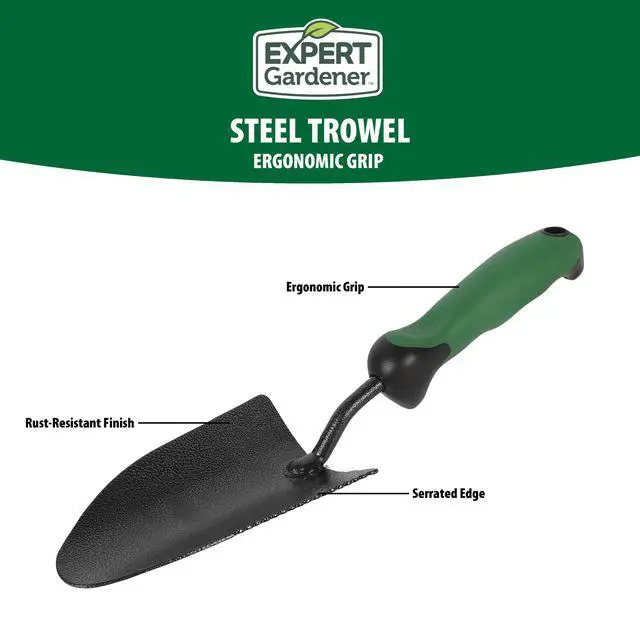 Alt view image 5 of 5 - Expert Gardener Steel Hand Trowel