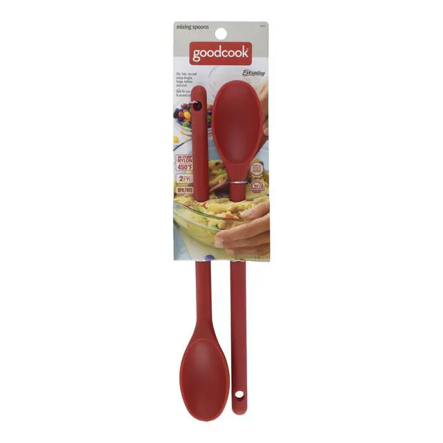 Alt view image 4 of 6 - GoodCook Hi-Temp Nylon Mixing Spoons with 2 Piece Pack