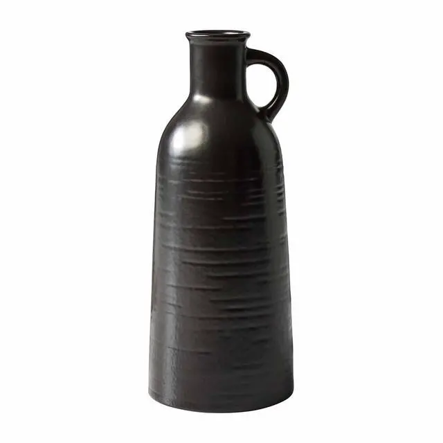 Alt view image 5 of 5 - Better Homes & Gardens 8" Black Ceramic Jug Vase