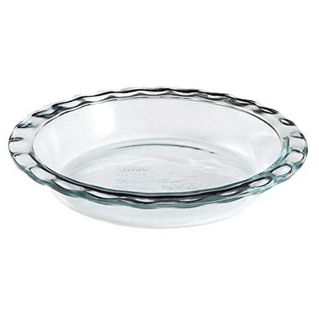 Main image of Glass Pie Plate 9.5", Pyrex®, Easy Grab, 1 Piece