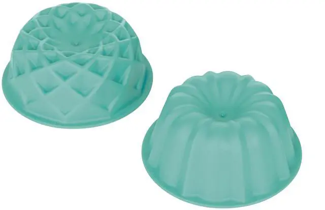 Main image of Nordic Ware Micro Bundt Pans, Microwave Safe Plastic, Blue, 2 Pans, 4.4" x 4.4" x 1.9"