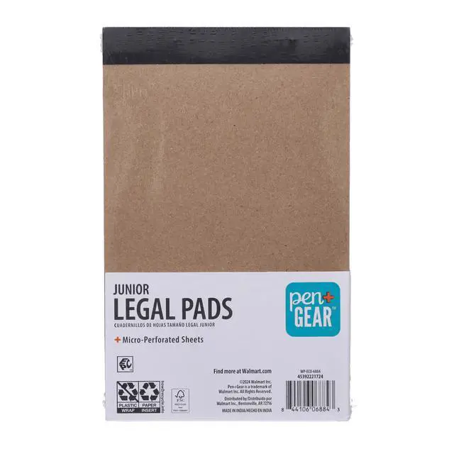 Alt view image 7 of 7 - Pen+Gear Wide Ruled Junior Legal Pads, 5" x 8", Canary Paper, 50 Sheets Each, 100 Pages, 6 Pack