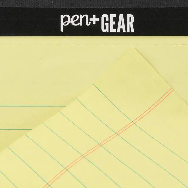 Alt view image 6 of 7 - Pen+Gear Wide Ruled Junior Legal Pads, 5" x 8", Canary Paper, 50 Sheets Each, 100 Pages, 6 Pack