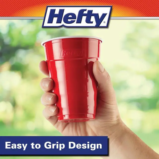 Alt view image 5 of 6 - Hefty Party On Disposable Plastic Party Cups, Red, 18 oz., 50 Count