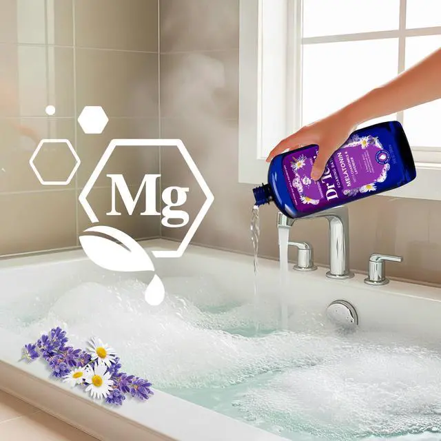 Alt view image 2 of 6 - Dr Teal's Foaming Bath, Sleep Bath with Melatonin, Lavender & Chamomile Essential Oils, 34 fl oz.