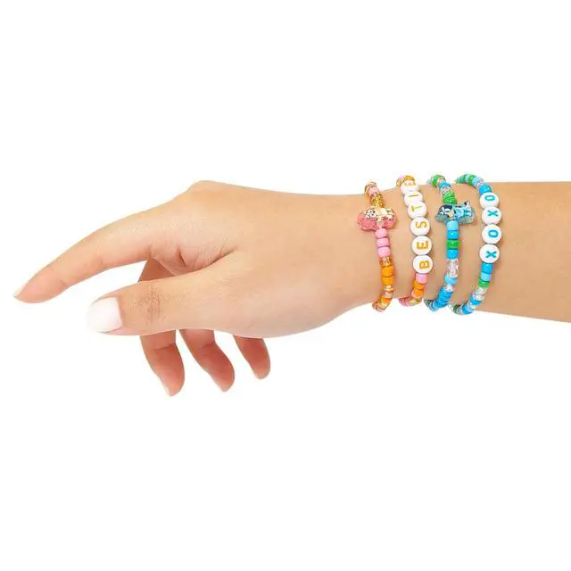 Alt view image 4 of 5 - Bluey BFF Beaded Bracelets Set, 8 Unique Designs for Kids, Stretch Bands
