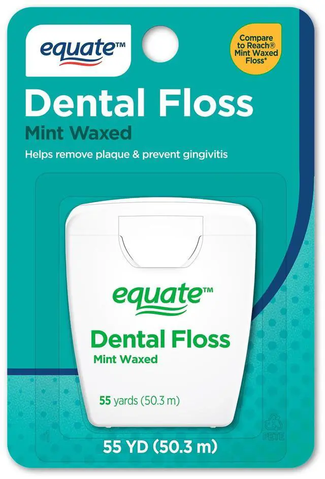 Alt view image 2 of 6 - (6 pack) Equate Nylon Dental Floss, Mint Waxed, 55 yds