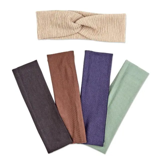 Alt view image 3 of 4 - Scunci Headwrap Fabric Headband, Multicolor, 5 Count