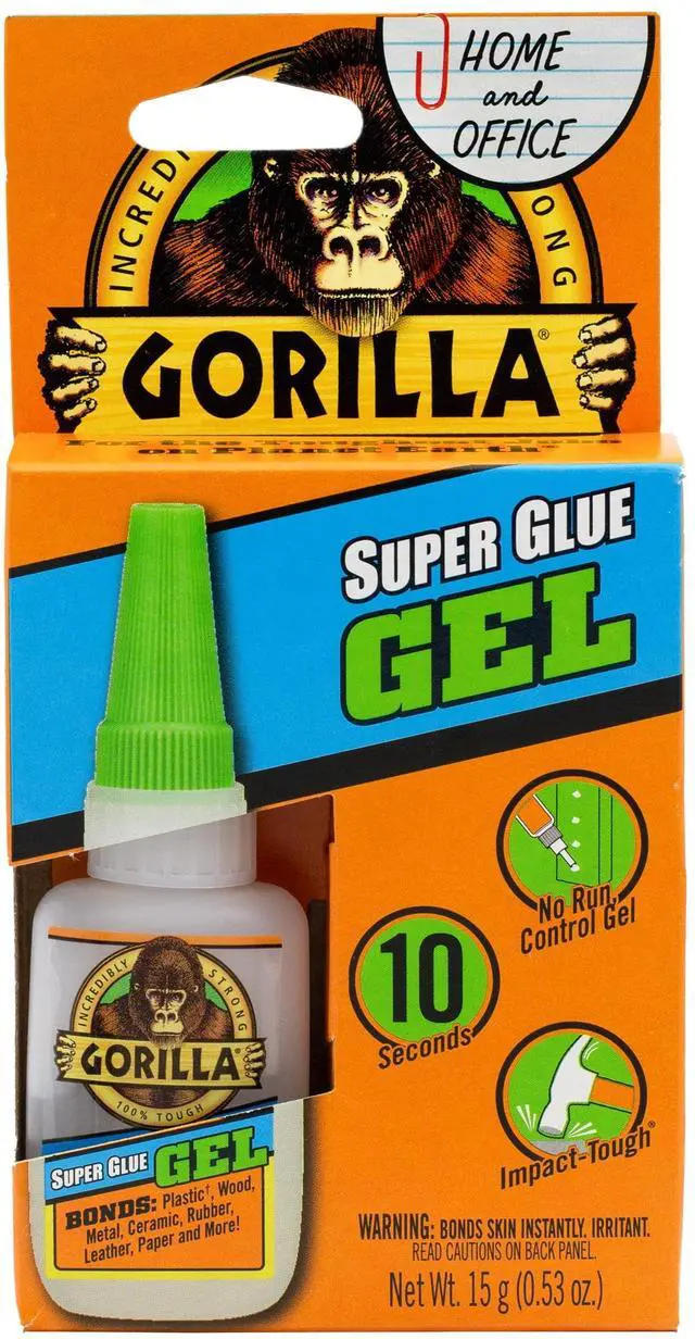 Alt view image 4 of 4 - Gorilla Glue Clear Super Glue Gel Bottle, 15 Grams, Drying Time for Light Handling after 1-5 Minutes