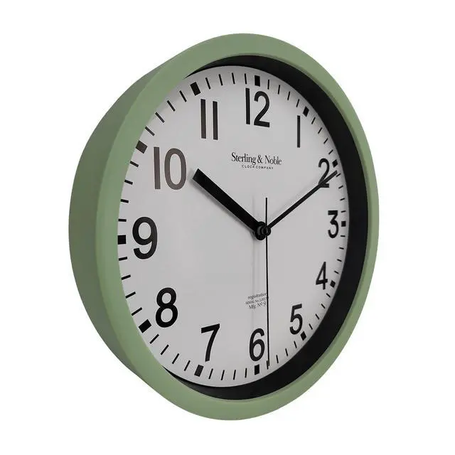 Alt view image 2 of 5 - Mainstays Basic Indoor 8.78\" Sage Analog Round Modern Wall Clock