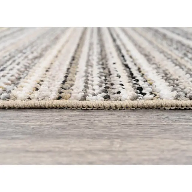 Alt view image 4 of 6 - Mainstays Carnival Stripe Polypropylene Assorted Earth Tones Indoor Area Rug, 20" x 54"