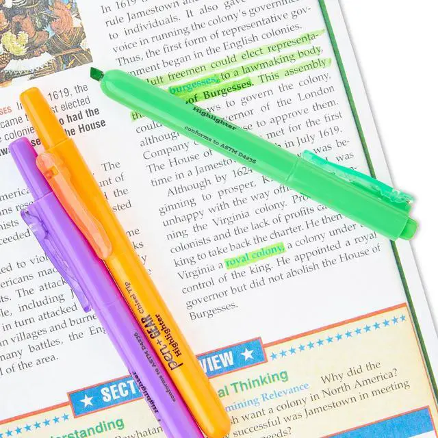 Alt view image 4 of 6 - Pen+Gear Retractable Highlighters, Chisel Tip, Assorted Colors, Multi Colored Ink,12 Count