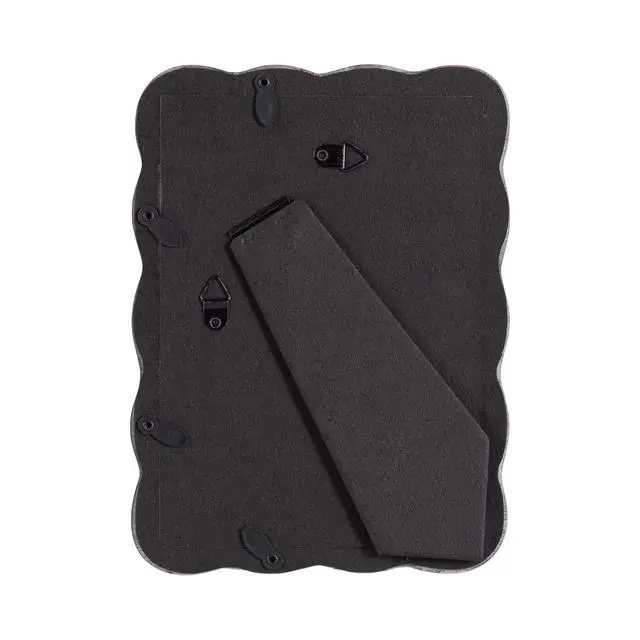 Alt view image 5 of 5 - Mainstays 5 x 7 Black Wavy Tabletop Picture Frame, Fits 3.5 x 5 Photo with Mat