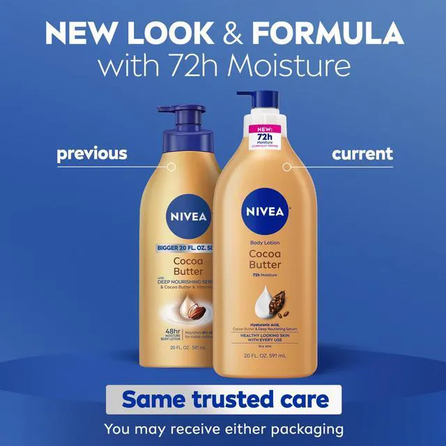 Alt view image 3 of 4 - NIVEA Cocoa Butter Body Lotion for Dry Skin with Hyaluronic Acid, 72Hr Moisturizer, 20 fl oz