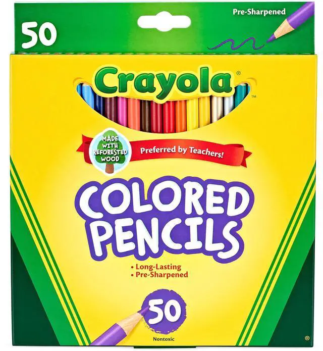 Main image of Crayola Colored Pencil Set, 50 Ct, School Supplies, Adult Coloring Pencils, Gift