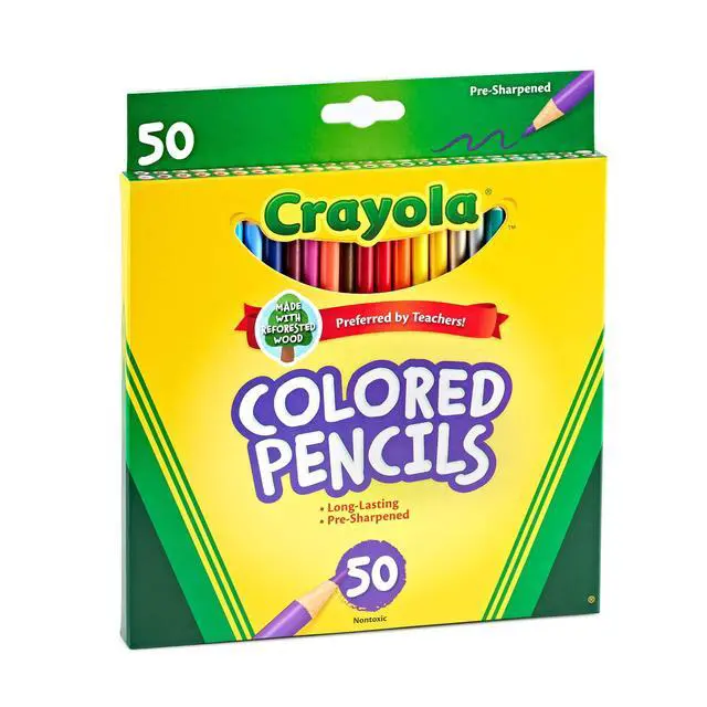 Alt view image 4 of 6 - Crayola Colored Pencil Set, 50 Ct, School Supplies, Adult Coloring Pencils, Gift