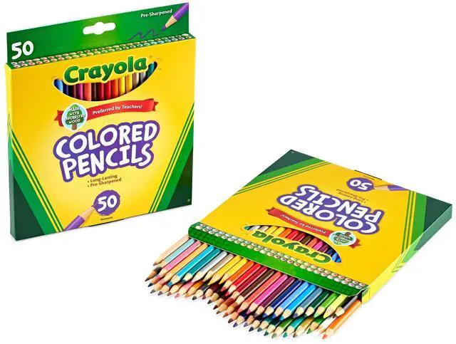 Alt view image 2 of 6 - Crayola Colored Pencil Set, 50 Ct, School Supplies, Adult Coloring Pencils, Gift