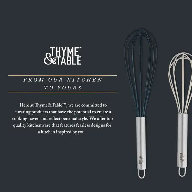 Alt view image 5 of 5 - Thyme & Table 3-Piece Silicone Whisk Set, Multi Size