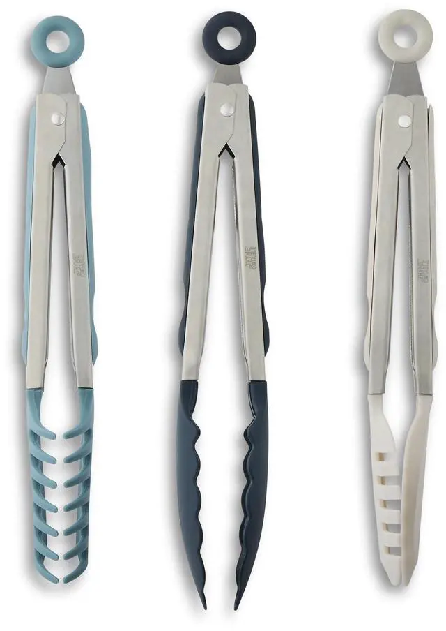 Main image of Thyme & Table Heat Resistant Silicone Locking Tongs (3 Count)