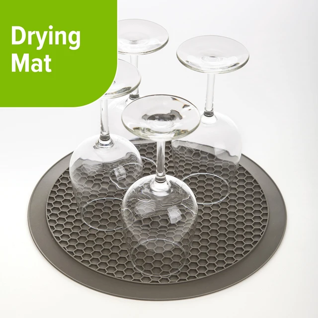 Alt view image 5 of 5 - PrepSolutions Circular 12 inch Multi-Purpose Sustainable Silicone Mat, Gray