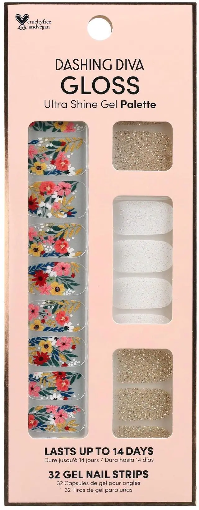 Main image of Dashing Diva GLOSS Gel Nail Polish Strips, Wallflower Frenzy, Includes 32 Strips