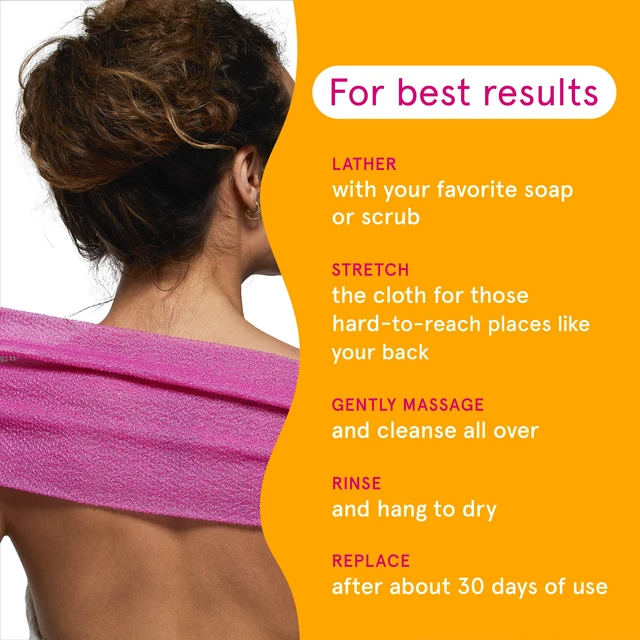 Alt view image 2 of 4 - Cleanlogic Daily Cleanse Stretch Cloth, Gentle Exfoliating Body Cloth