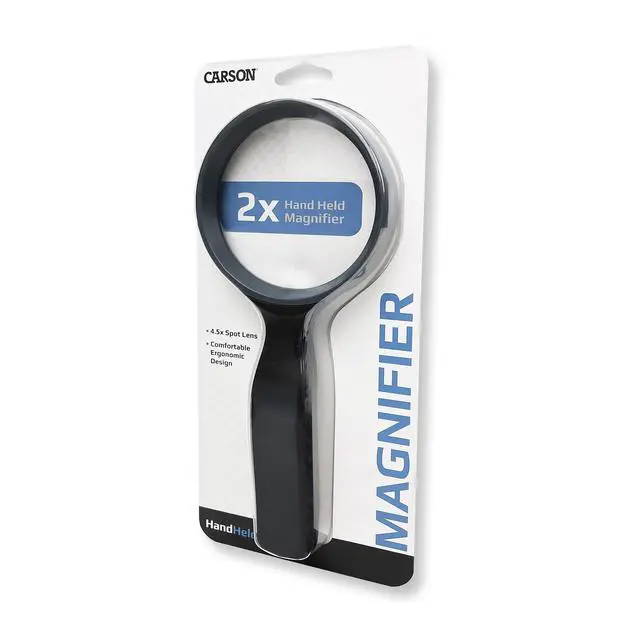 Alt view image 3 of 5 - Carson Handheld Series 3.5" Round 2x Power Lens with 4.5x Bifocal Spot Lens JS-36