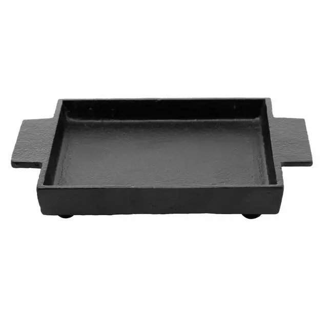 Alt view image 2 of 7 - Better Homes & Gardens Black Cast Iron Tray Candleholder Plate, 5"