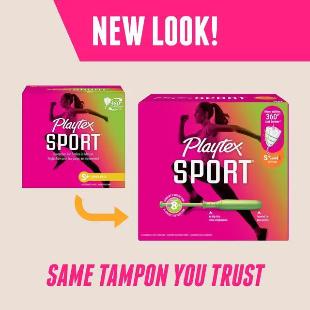 Alt view image 4 of 5 - Playtex Sport Tampons, Unscented, Super Plus (36 Count)