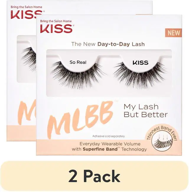 Main image of (2 pack) Kiss My Lash But Better Day-To-Day False Eyelashes, Style 'So Real, 1 Pair