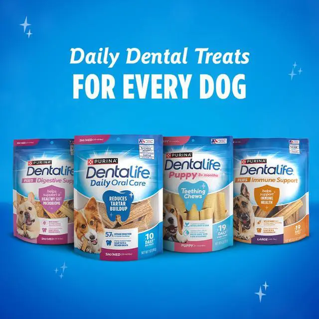 Alt view image 5 of 5 - Purina DentaLife Daily Oral Care Large Dog Dental Treats with Chicken, 20.7 oz Pouch (18 Count)