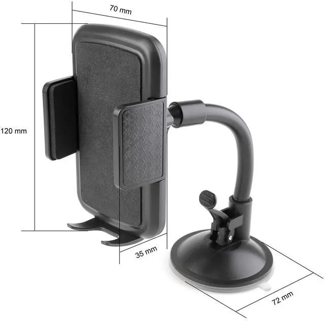 Alt view image 5 of 5 - onn Dashboard & Windshield Cell Phone Mount, Black
