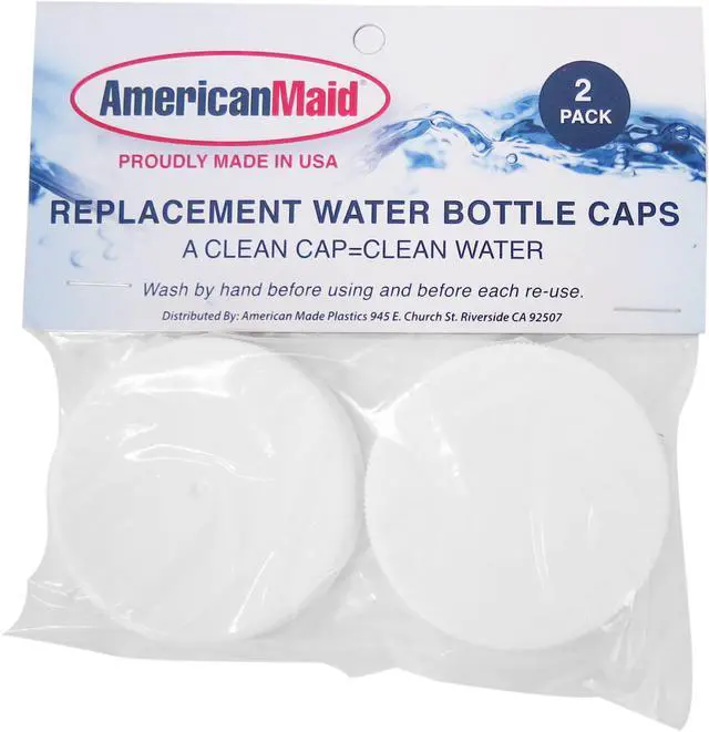 Alt view image 3 of 6 - (4 pack) American Maid Water Bottle Replacement Caps in White