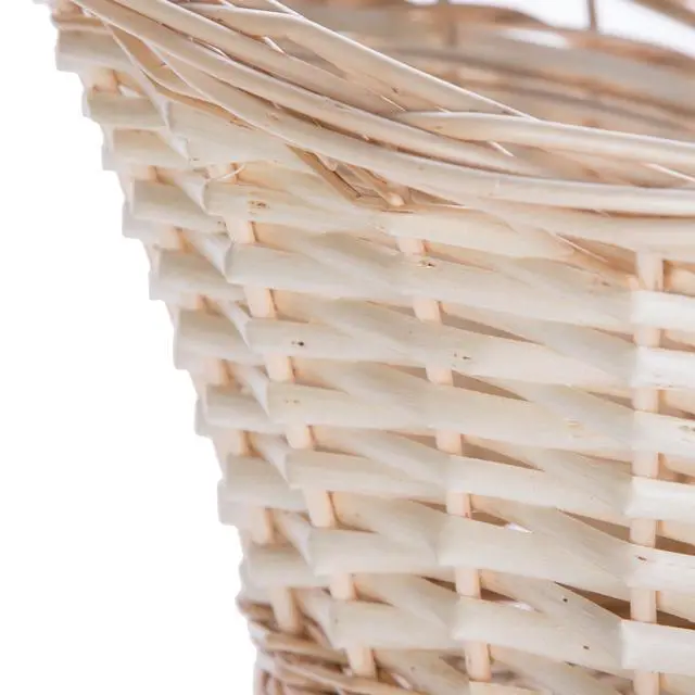 Alt view image 2 of 6 - Mainstays Decorative Oval Split Willow Basket with Cutout Handles, 16.14 in L x 11.42 in W x 7.08 in H