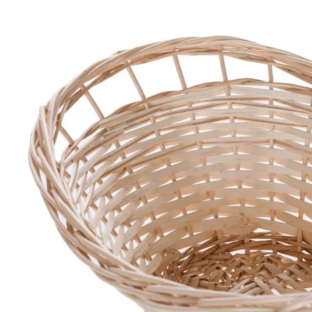 Alt view image 5 of 6 - Mainstays Decorative Oval Split Willow Basket with Cutout Handles, 16.14 in L x 11.42 in W x 7.08 in H
