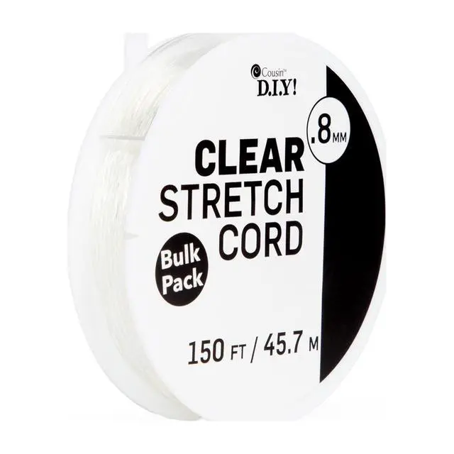 Alt view image 5 of 6 - Cousin DIY 0.8mm Clear Stretch Cord 50 Yard Elastic Beading Thread for Bracelets, Necklaces, and Beaded Crafts