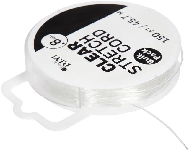 Alt view image 2 of 6 - Cousin DIY 0.8mm Clear Stretch Cord 50 Yard Elastic Beading Thread for Bracelets, Necklaces, and Beaded Crafts