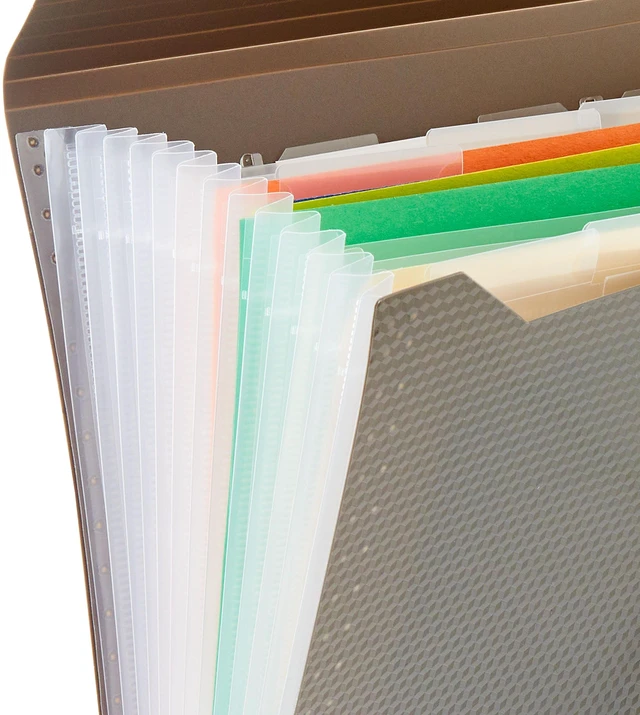 Alt view image 5 of 6 - Pen+Gear 13-Pocket Letter-Size Expanding File Folder, Textured Gray