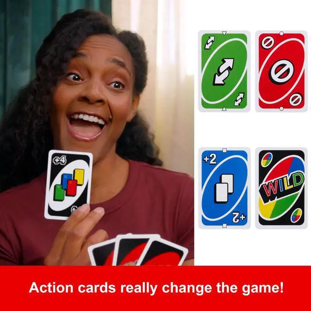 Alt view image 2 of 4 - UNO Card Game for Kids, Adults & Family Game Night, Original UNO Game of Matching Colors & Numbers