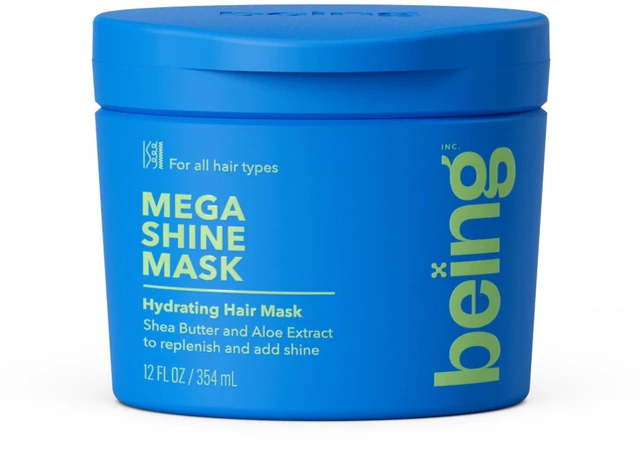 Main image of being MEGA SHINE Hydrating Hair Mask with Shea Butter and Aloe extract 354mL