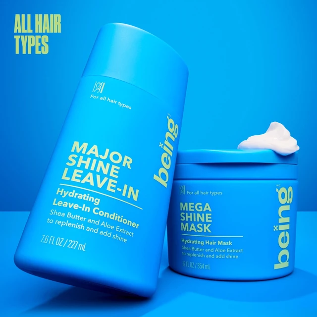 Alt view image 3 of 5 - being MEGA SHINE Hydrating Hair Mask with Shea Butter and Aloe extract 354mL