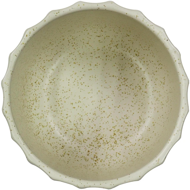 Alt view image 6 of 6 - Better Homes & Gardens Speckled Ribbed Ceramic Vase, Cream White, 4.5 in, 1 Piece