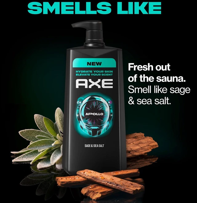 Alt view image 2 of 4 - AXE Body Wash All-Day Fresh Shower Gel Apollo Sage & Cedarwood Men's Body Wash With Odor-Busting Prebiotics ,32 fl oz Pump