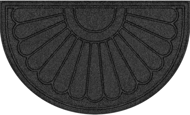 Main image of Mainstays Sunburst Utility Door Mat, Gray, Polyester, 18 in x 30 in