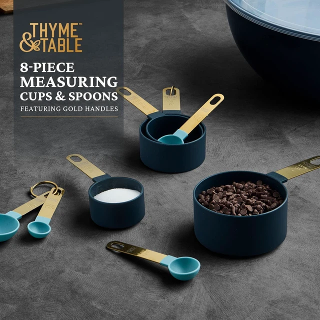Alt view image 2 of 6 - Thyme & Table 8-Piece Measuring Cup and Spoon Kitchen Utensil Set