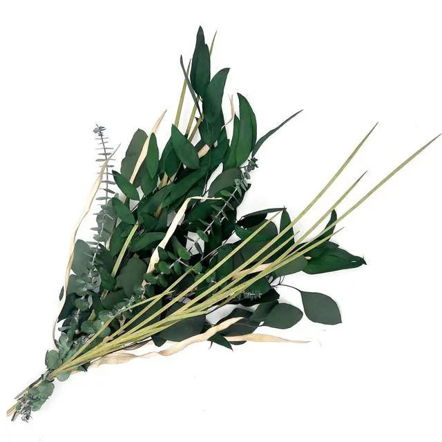 Alt view image 2 of 5 - Botanical Avenue Eucalyptus Mix Green Bouquet - Indoor Decor, Artisan Crafted, Dried Floral Arrangement
