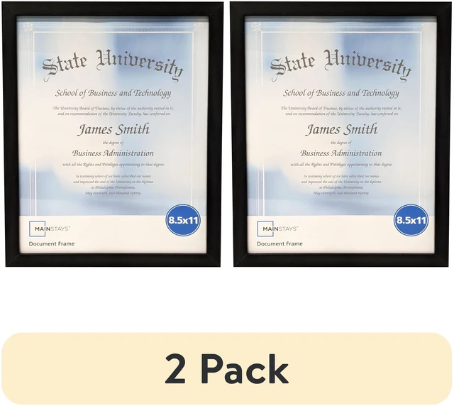 Main image of (2 pack) Mainstays 8.5 x 11 Black Document Picture Frame