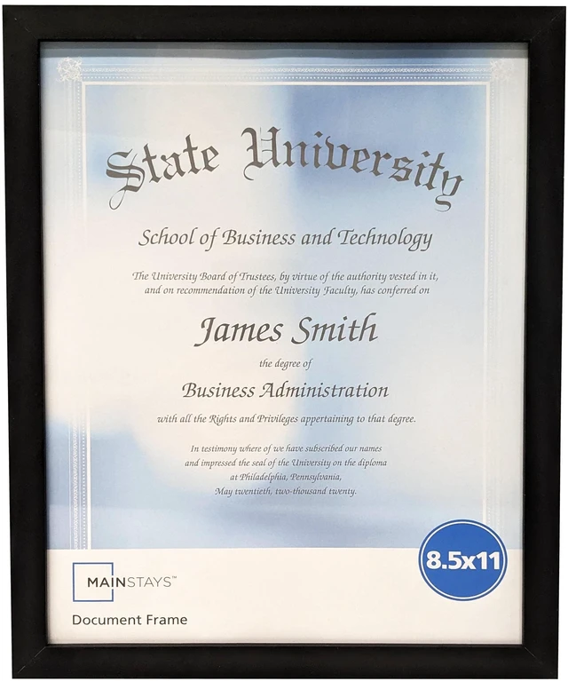 Alt view image 4 of 5 - (2 pack) Mainstays 8.5 x 11 Black Document Picture Frame