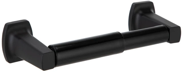 Main image of Mainstays Wall-Mounted Toilet Paper Holder, Matte Black, Hardware Included
