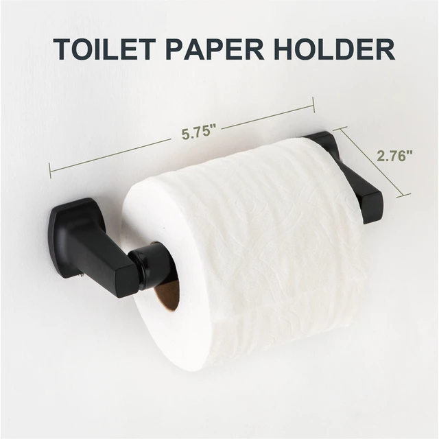 Alt view image 2 of 4 - Mainstays Wall-Mounted Toilet Paper Holder, Matte Black, Hardware Included